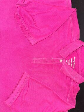 Men's Tommy Bahama Emfielder Polo Shirt Pink/Purple Size XL